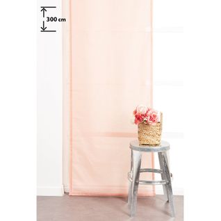 Panneau Japonais Transparent 60 X 300 Cm À Scratch Grande Hauteur Effet Lin Uni Rose