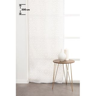 Panneau Japonais Transparent 60 X 300 Cm à Scratch Grande Hauteur Brodé Motif Mosaique Blanc