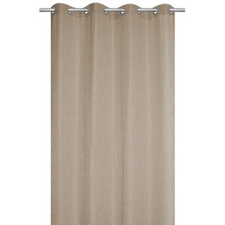 Voilage 140 X 240 à Oeillets Fil Flammé Taupe