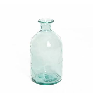 Vase Verre Recyclé 21 X 11 Cm Forme Bouteille Transparent