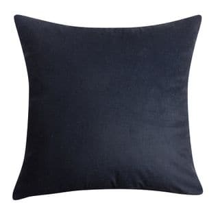 Housse De Coussin 40 X 40 Velours Uni Bleu Foncé