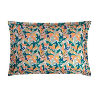 Coussin XL 80 X 120 X 10 Cm Non Déhoussable Tissu Déperlant Anti Uv Imprimé Feuilles Multicolore