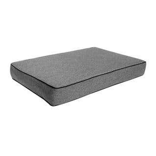 Coussin D'assise Pour Palette 80 X 120 X 8 Cm Tissu Déperlant Non Déhoussable Chiné Gris