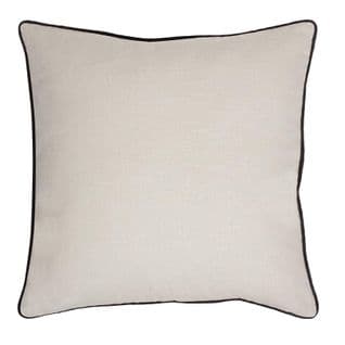 Housse De Coussin 45 X 45 Cm Passepoil Noir Uni Beige