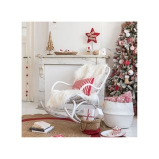 Rocking Chair Rotin Blanc - Ricky