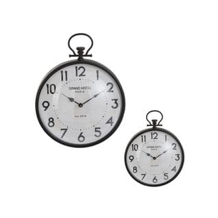 Duo D'horloges Métal Noir Taille S - Pecari