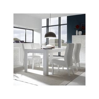 Table De Repas Rectangulaire Blanc Mat - Rimini N°1