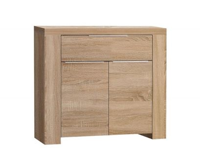 Buffet 104 Cm 2 Portes 1 Tiroir Décor Chêne Clair - Opio