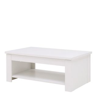 Table Basse Rectangulaire Blanc Avec Plateau Relevable - Cool