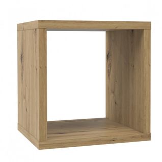 Etagère Cube 1 Casier Décor Bois Rustique Texturé - Classico