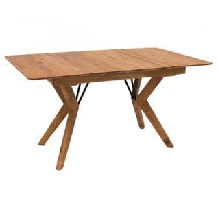 Table Extensible Plateau Et Piètement Chêne Massif 200/250 Cm - Grone