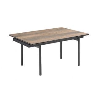 Table Extensible 160/240 Cm Céramique Effet Bois Pieds Droits - Texas 09