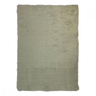 Tapis Rectangulaire Sherpa Vert Kaki 100 X 133 Cm - Nuage 2288