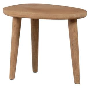 Table Basse Forme Ovoïde L. 50 Cm En Bois De Manguier Massif - Ocala