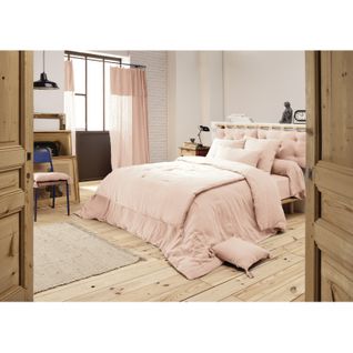 Housse De Couette Gaze De Coton Double 240 X 260 Cm Rose - Pepa 4