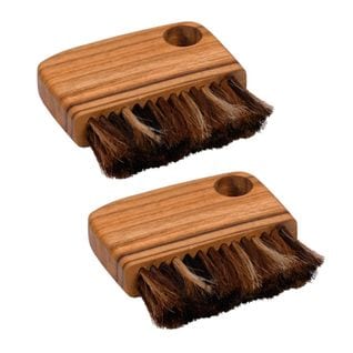 Lot De 2 Petites Brosses En Bois De Teck Et Poils De Vache - Zuko 01