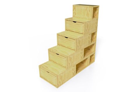 Escalier Cube De Rangement Hauteur 125 Cm  Miel