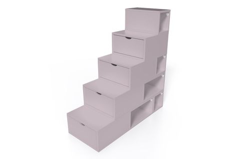Escalier Cube De Rangement Hauteur 125 Cm  Violet Pastel