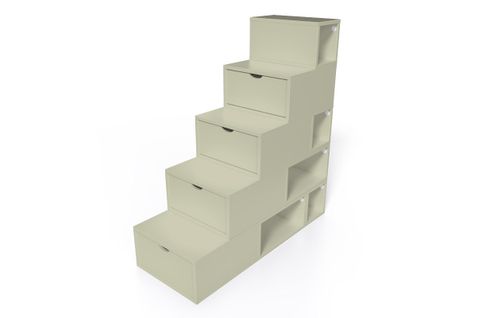 Escalier Cube De Rangement Hauteur 125 Cm  Moka