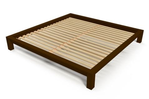 Lit King Size 200 X 200 Cm Bois, Couleur: Wengé, Dimensions: 200x200