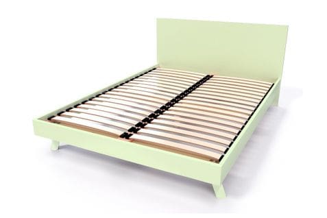 Lit Viking Style Scandinave Bois 2 Places, Couleur: Vert Pastel, Dimensions: 140x200