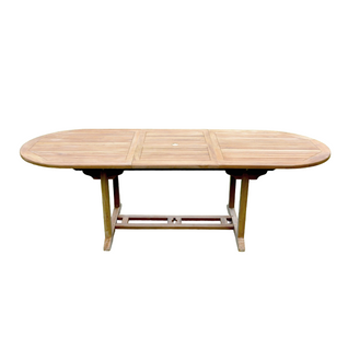 Table De Jardin Ovale Extensible 10 Places En Teck Brut Kajang