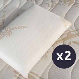 Lot De 2 Oreillers Bamboo 40x60 Cm Mémoire De Forme