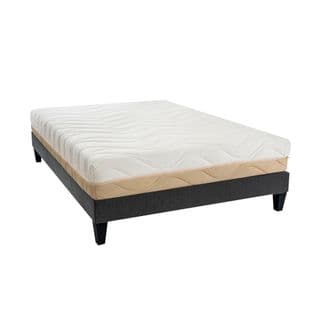 Ensemble Leman 160x200 Cm Matelas Mousse + Sommier Bois