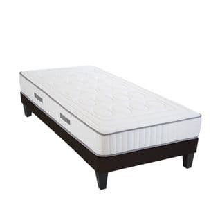 Ensemble Cristal 90x200 Cm Matelas Mousse + Sommier Bois