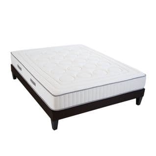 Ensemble Cristal 140x190 Cm Matelas Mousse + Sommier Bois