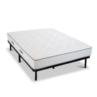 Ensemble Cristal 140x200 Cm Matelas Mousse + Sommier Métal