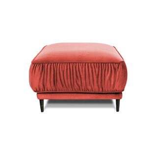 Pouf Taille S Fiorenzo Velours Rose