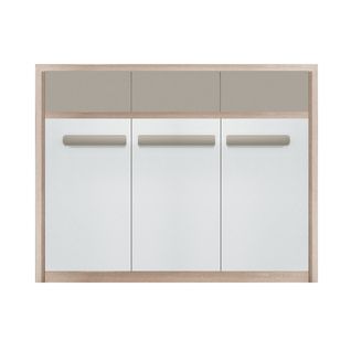 Roma Buffet Commode 3 Tiroirs Coulissants 3 Portes Battantes 135x104 Cm