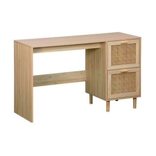 Java - Bureau En Bois Et Rotin