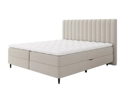 Maria - Lit Boxspring - 160x200 - En Velours - Coffres Et Surmatelas Inclus