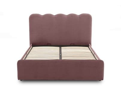 Kahlo - Lit Coffre - 140x190 - En Velours - Sommier Inclus