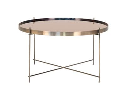 Glina - Table Basse - Métal Et Verre - 70 Cm