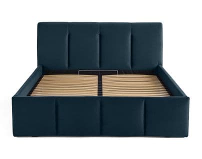 Elysia - Lit Coffre - 180x200 - En Velours - Sommier Inclus