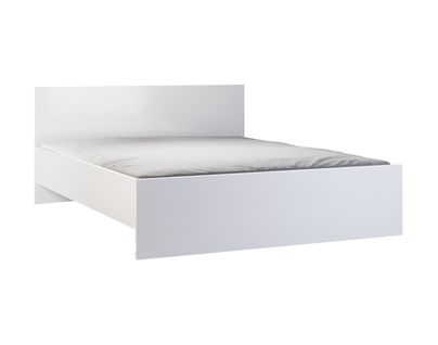 Hayato - Lit - 160x200 - Sommier Inclus - Bois Et Blanc