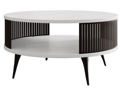 Forini - Table Basse - Blanc Et Noir - 75 Cm