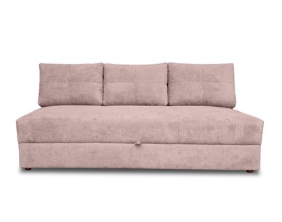 Canapé Droit Convertible 3 Places Lucina En Velours Rose