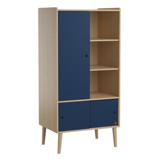 Armoire 1 Porte Retro - Bois Bleu