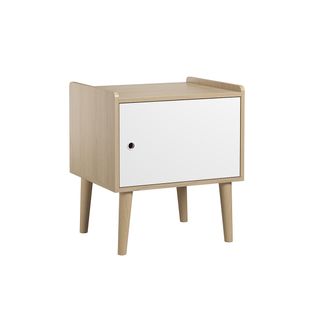 Chevet 1 Porte Retro - Bois Blanc