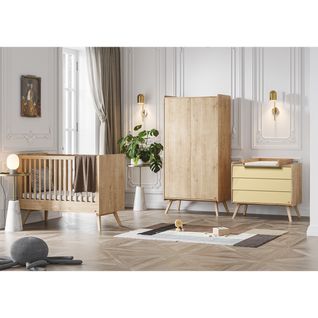 Chambre Complète 60x120 Vintage - Bois Beige