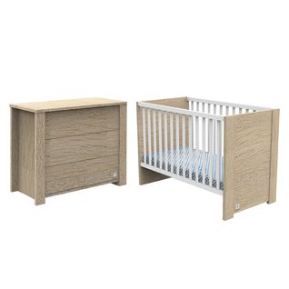 Lit Bébé 60x120 Et Commode 3 Tiroirs Antonin - Bois