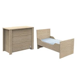 Lit Évolutif 70x140 Et Commode 3 Tiroirs Antonin - Bois