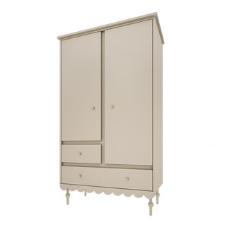 Armoire 2 Portes 2 Tiroirs Babushka - Olive