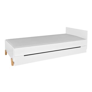 Lit 90x200 Sommier Et Tiroir Inclus Zara - Blanc