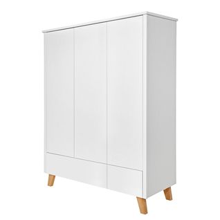 Armoire 3 Portes 2 Tiroirs Zara - Blanc