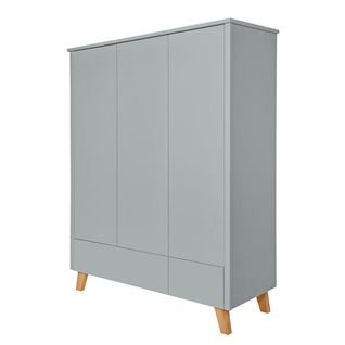 Armoire 3 Portes 2 Tiroirs Zara - Gris